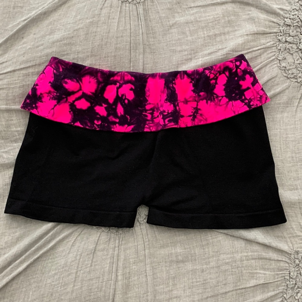 Malibu Sugar Seamless Tie Dye Girls Black/Hotpink Size Tween 7-14
